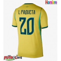 Camiseta Brasil Lucas Paqueta #20 Primera Equipación Mundial 2026 manga corta